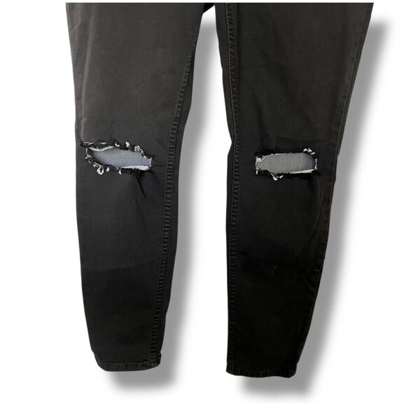 Free People Distressed Black Skinny Jeans - Picture 2 of 7